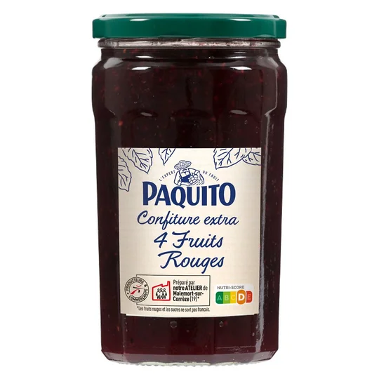 Confiture extra 4 fruits rouges