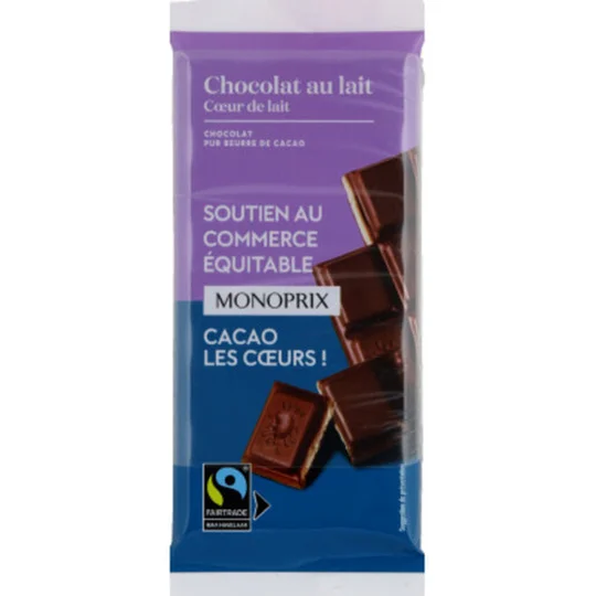 Tablette chocolat au lait