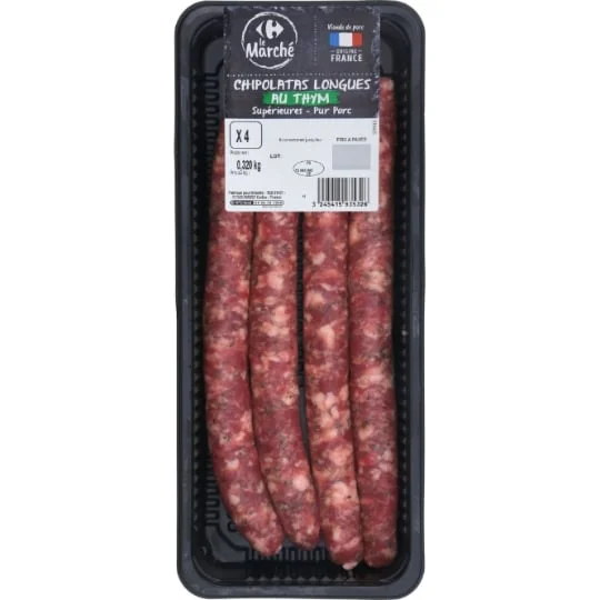 Chipolatas longues au thym