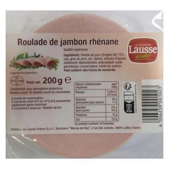 Roulade de jambon rhénane