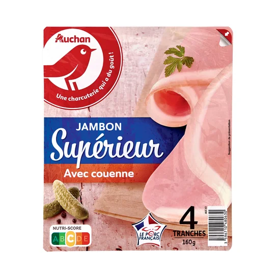 Jambon supérieur avec couenne