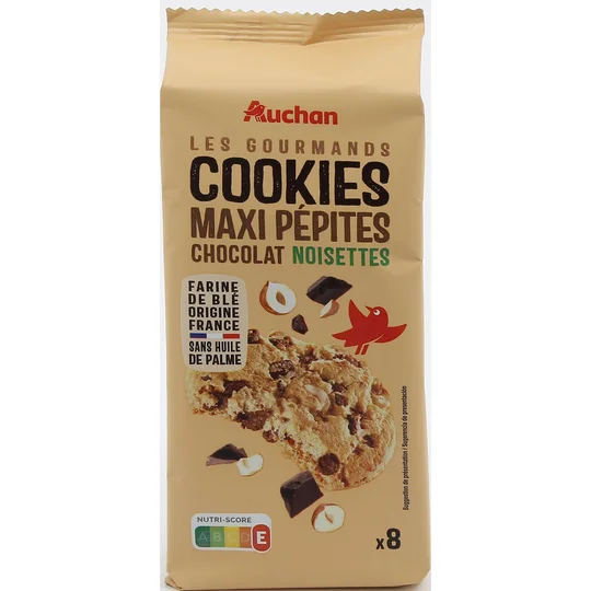 Les Gourmands Cookies maxi pépites chocolat noisettes