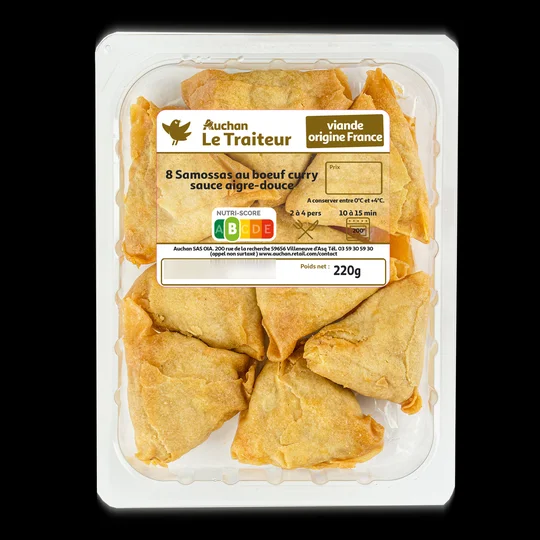 Samossa au boeuf curry sauce aigre douce