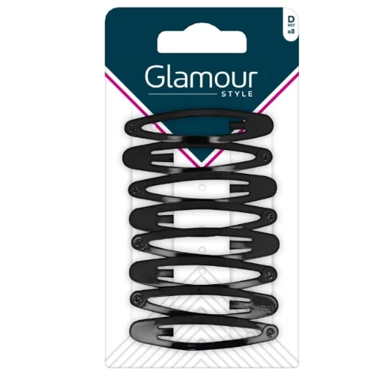 Barrettes Ovales Noir