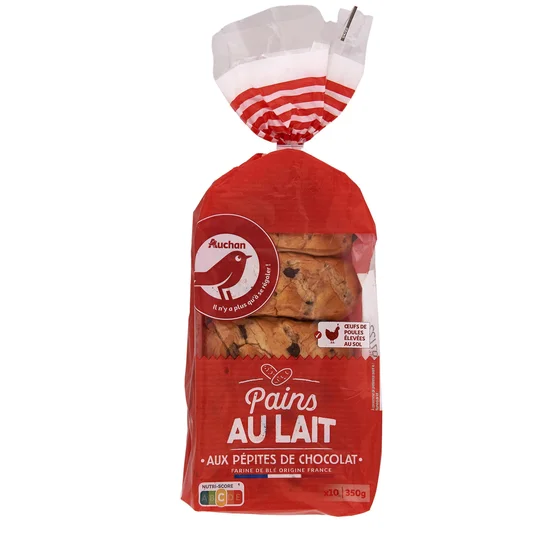 Pains au lait aux pépites de chocolat