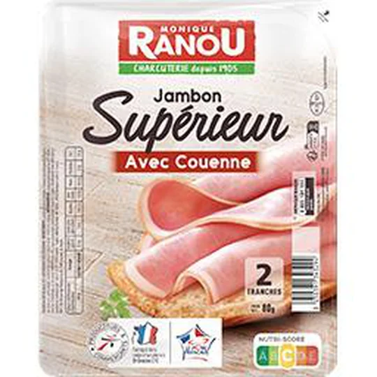 Jambon supérieur avec couenne