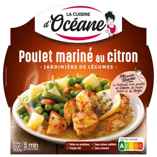 Poulet mariné au citron & légumes du jardin