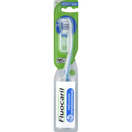 Brosse à dents précision interdentaire souple - bleu