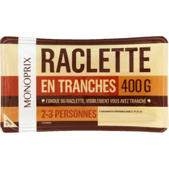 Raclette en tranches