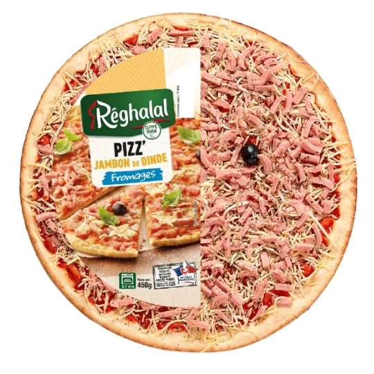 Pizza halal jambon de dinde emmental