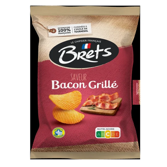 Chips ondulées saveur bacon grillé