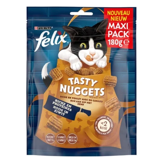 Friandise pour chat tasty nuggets poulet canard
