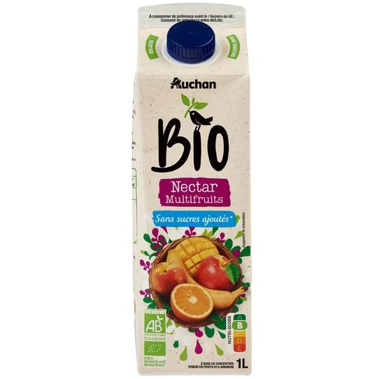 Nectar multifruits sans sucres ajoutés