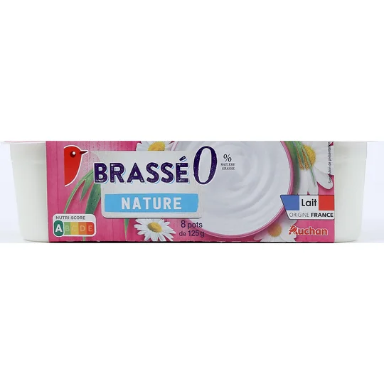 Yaourt brassé nature 0%