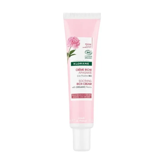 Crème Visage Riche Apaisante À La Pivoine Bio Pour Peaux Sensibles Et Sèches
