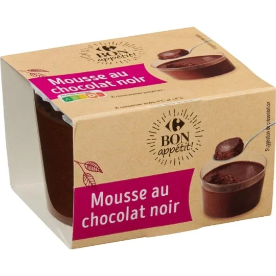 Dessert mousse au chocolat noir