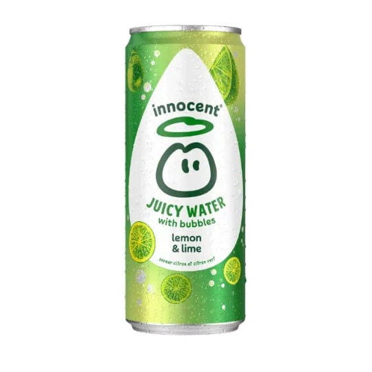 Boisson pétillante aux fruits saveur citron et citron vert