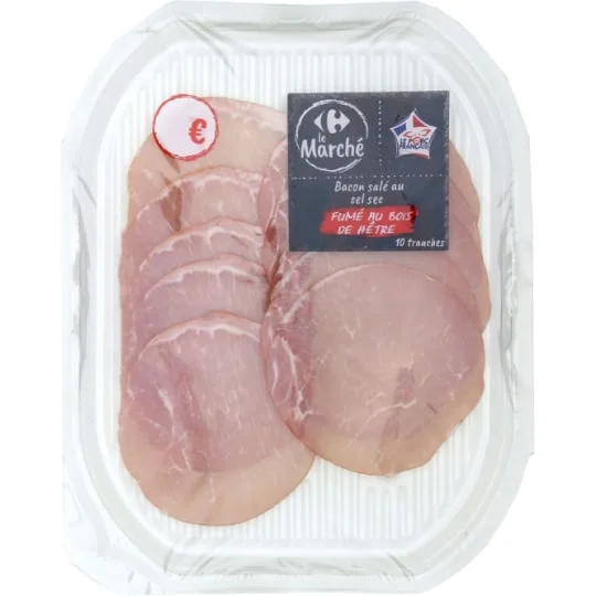 Bacon fumé bois de hêtre