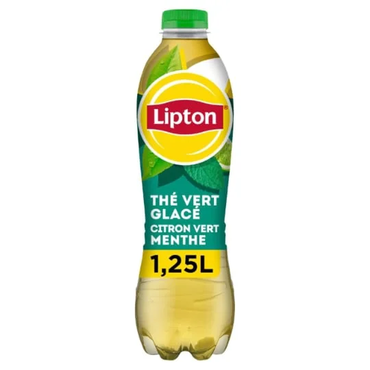 Boisson au Thé vert glacé saveur citron vert menthe