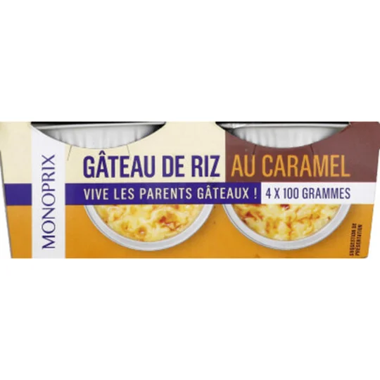 Gâteau de riz sur lit de caramel