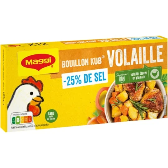 Bouillon volaille sel réduit