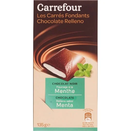 Chocolat noir fourré à la menthe
