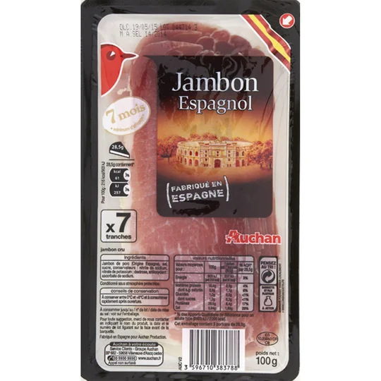 Jambon Espagnol 7 mois d'affinage