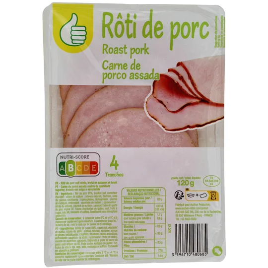 Rôti de porc cuit