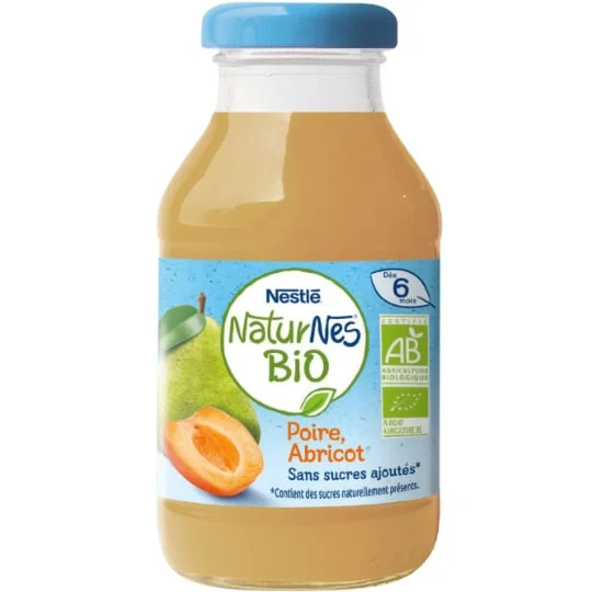 Boisson bébé bio poire & abricot dés 6 mois sans sucres ajoutés