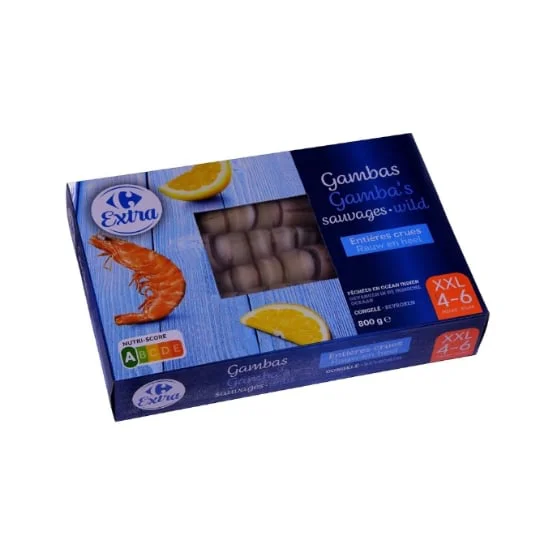 Gambas sauvages entières crues