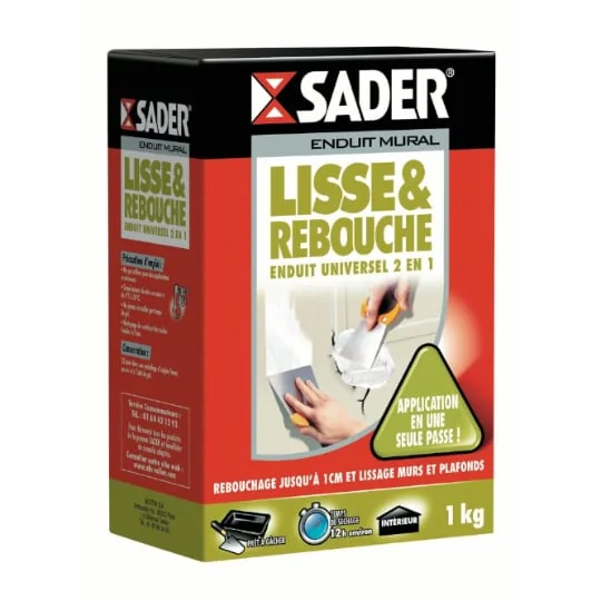 Enduit mural universel 2 en 1 lisse & rebouche