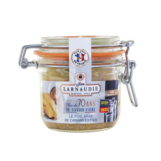 Foie gras de canard entier France 70 ans bocal