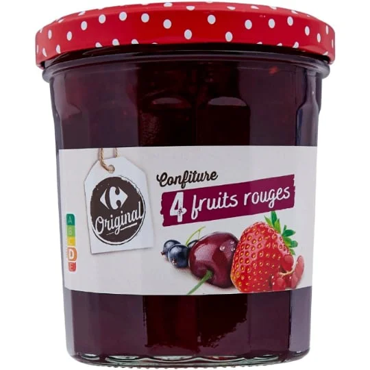 Confiture 4 fruits rouges