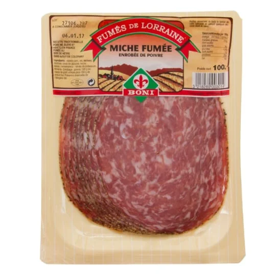 Saucisson miche fumée poivre