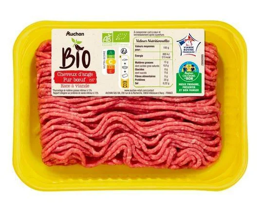 Haché Vrac Pur Boeuf 15%mg