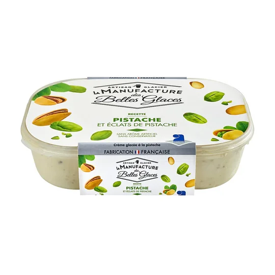 Crème glacée Pistache et éclats de pistache