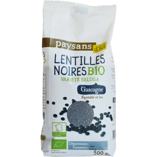 Lentilles noires beluga Bio Gascogne