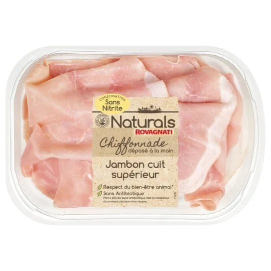 Chiffonnade jambon cuit supérieur conservation sans nitrite