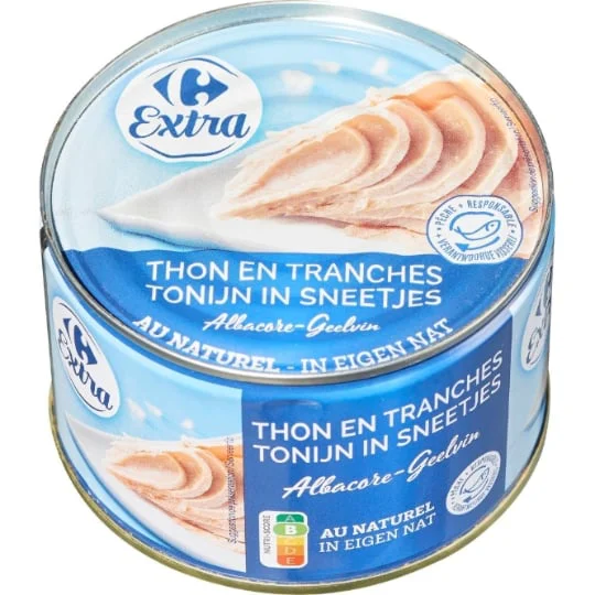 Thon albacore au naturel en tranches