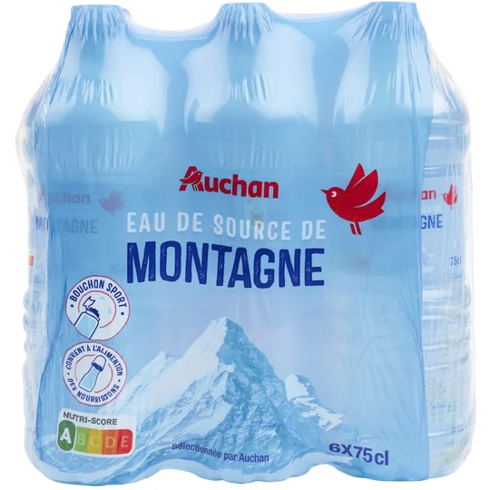 Eau de source montagne bouchon sport
