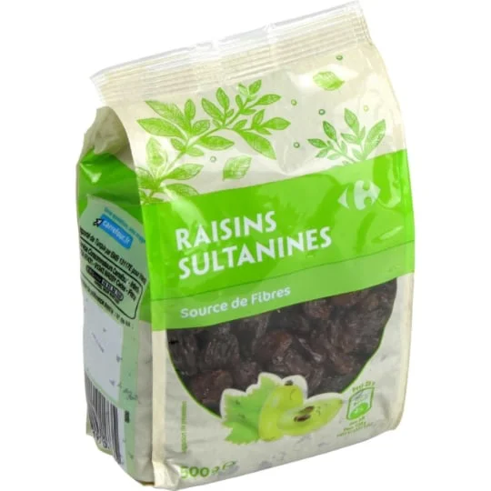 Fruits secs raisins sultanines