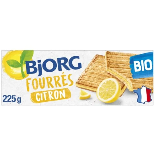 Biscuits fourrés citron bio