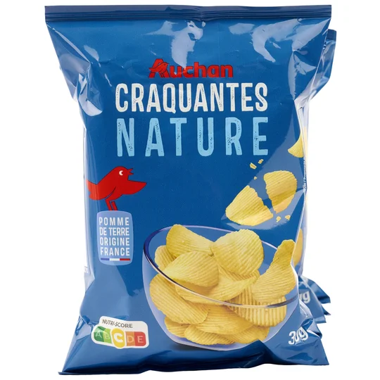 Chips ondulées extra craquantes nature - sachets individuels