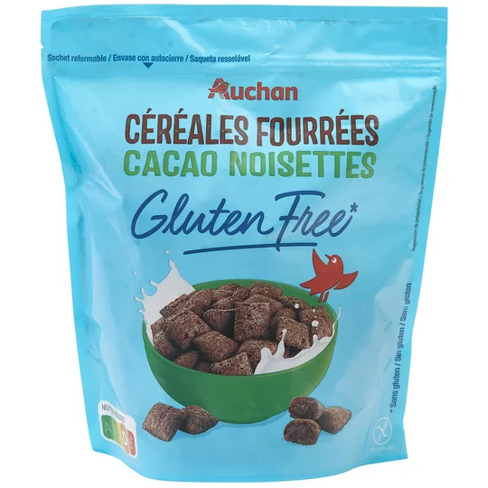 Céréales fourrées chocolat noisettes sans gluten