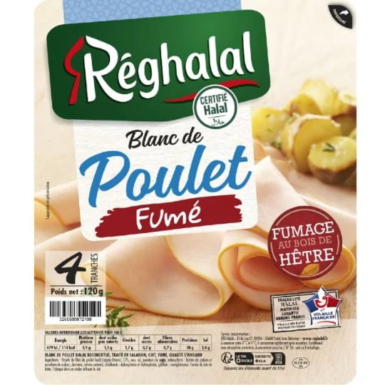 Blanc de poulet fumé halal