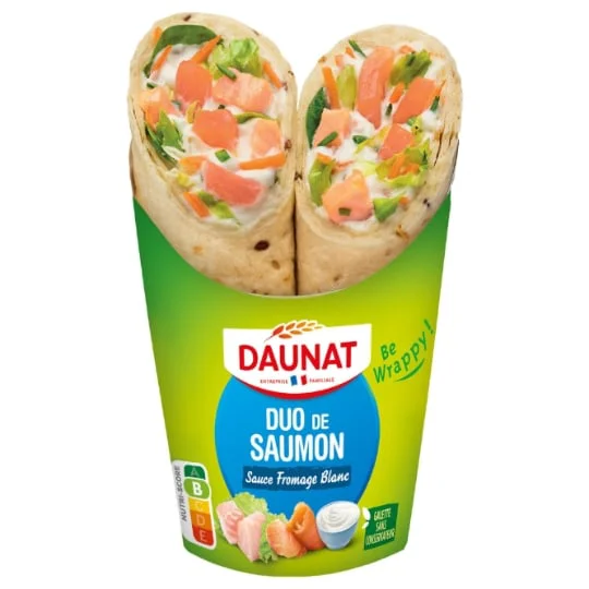 Wraps duo de saumon sauce yaourt herbes