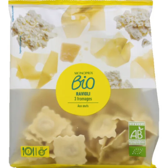 Ravioli 3 fromages bio