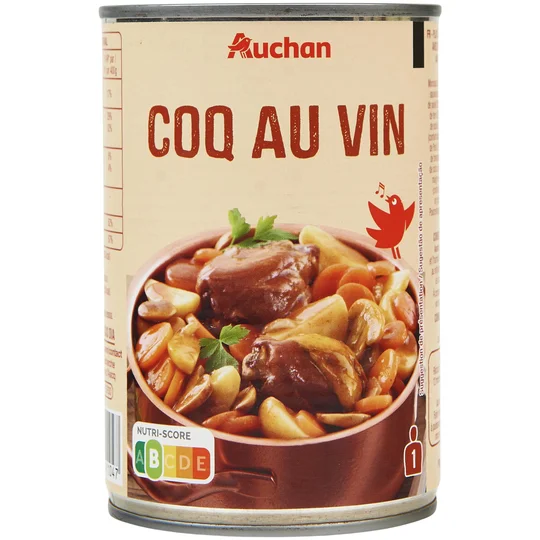 Coq au vin en conserve 1 portion