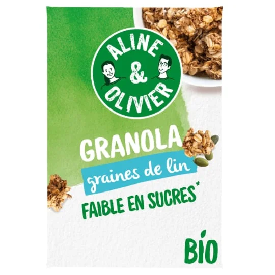 Céréales granola aux graines de lin et sésame Bio