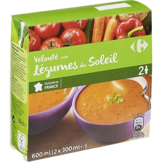 Soupe velouté aux légumes du soleil